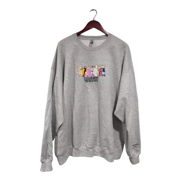 Taylor Swift Embroidered Eras Tour Minneapolis Gray Pullover Sweatshirt Sz XXL - Picture 1 of 16